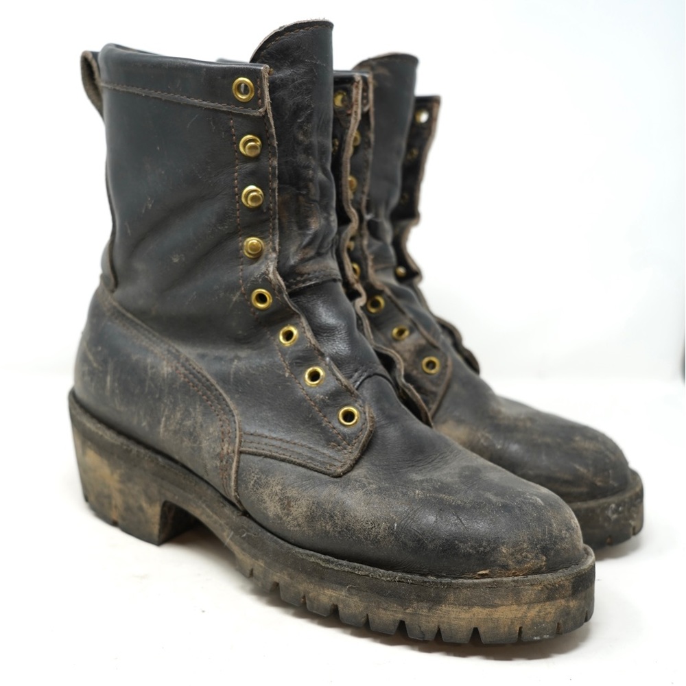 Vintage Danner Acadia Gore Tex Steel Toe Boots Work Size 7 D "Made USA" Black